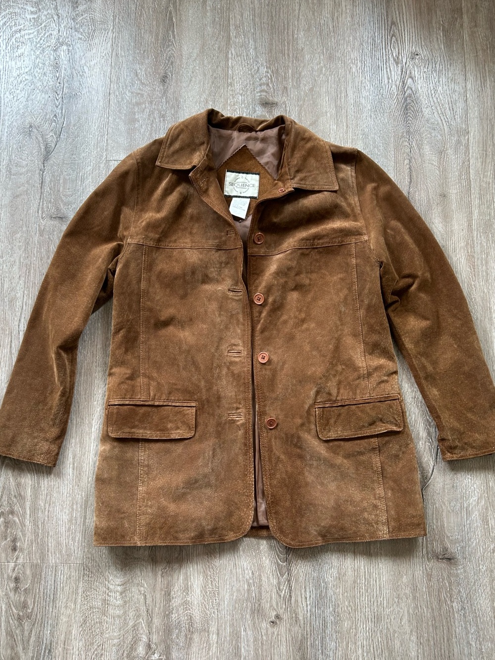 Vintage Brown Suede Leather Jacket